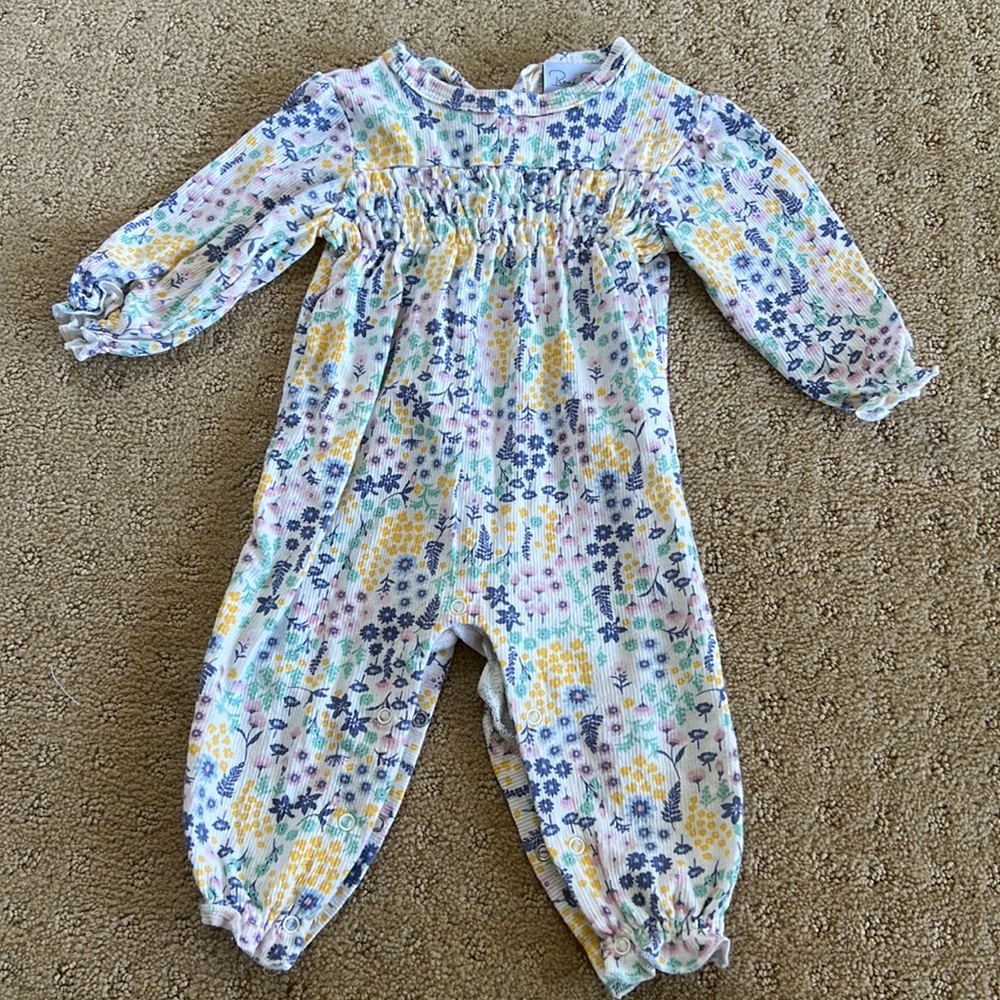 Baby girl long sleeve and pant romper
